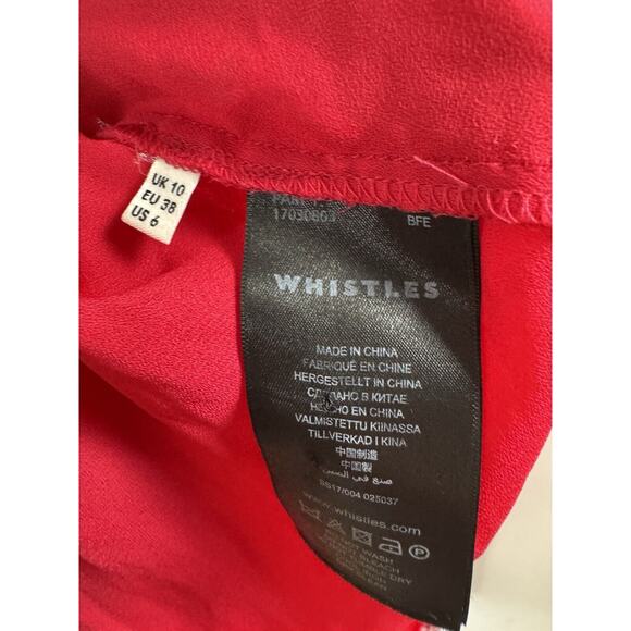 Whistles Crochet Lace Sheath Dress Coquette Date Bohemian Sexy Valentine Red 6 - Picture 6 of 9